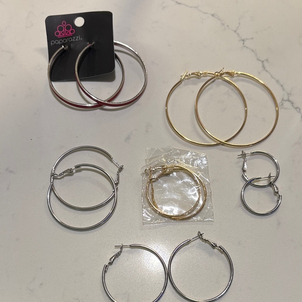 Paparazzi Mixed Metal Hoop Earrings Collection - Picture 6 of 6